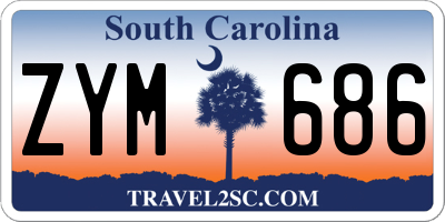 SC license plate ZYM686