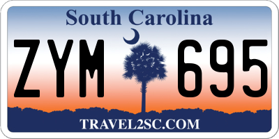 SC license plate ZYM695