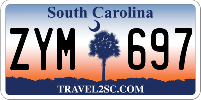SC license plate ZYM697