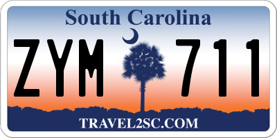 SC license plate ZYM711