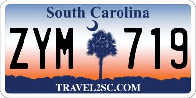 SC license plate ZYM719