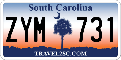 SC license plate ZYM731