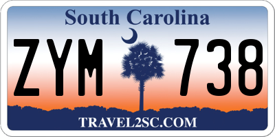 SC license plate ZYM738