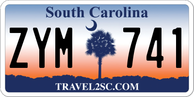 SC license plate ZYM741