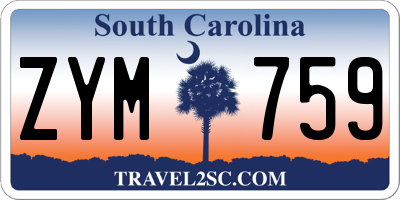 SC license plate ZYM759