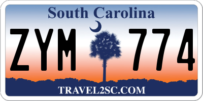 SC license plate ZYM774