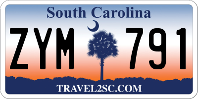 SC license plate ZYM791