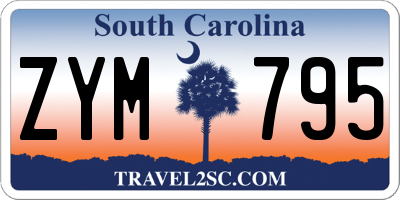 SC license plate ZYM795