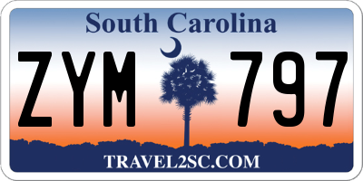 SC license plate ZYM797