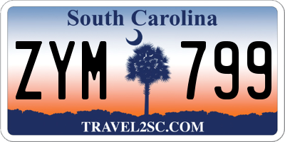 SC license plate ZYM799