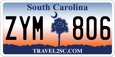SC license plate ZYM806