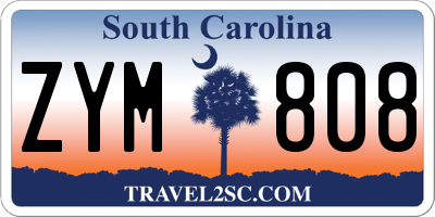 SC license plate ZYM808