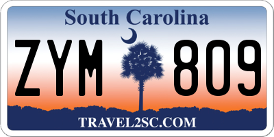 SC license plate ZYM809