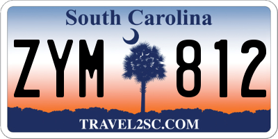SC license plate ZYM812