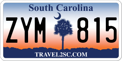 SC license plate ZYM815