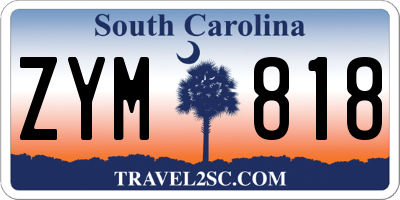 SC license plate ZYM818