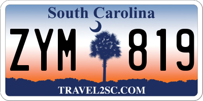 SC license plate ZYM819