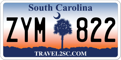 SC license plate ZYM822