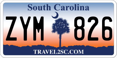 SC license plate ZYM826