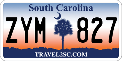SC license plate ZYM827