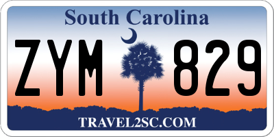 SC license plate ZYM829