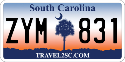 SC license plate ZYM831
