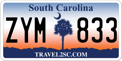 SC license plate ZYM833