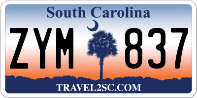 SC license plate ZYM837