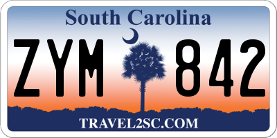 SC license plate ZYM842