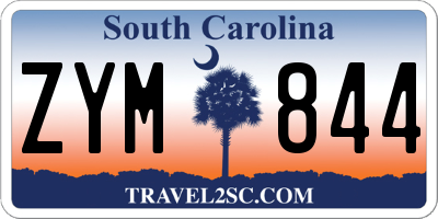 SC license plate ZYM844