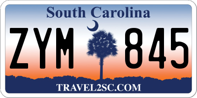 SC license plate ZYM845