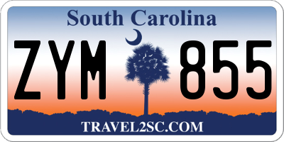 SC license plate ZYM855