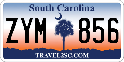 SC license plate ZYM856