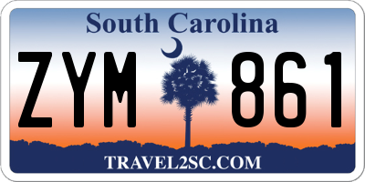 SC license plate ZYM861