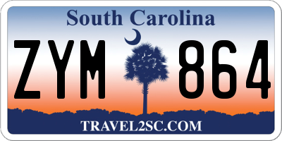 SC license plate ZYM864