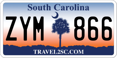 SC license plate ZYM866