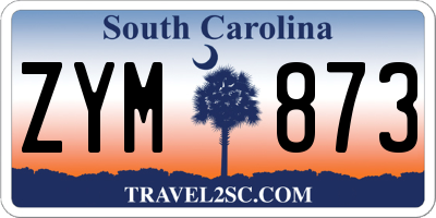 SC license plate ZYM873