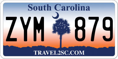 SC license plate ZYM879