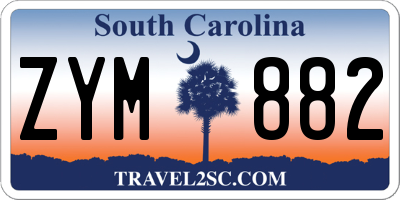 SC license plate ZYM882