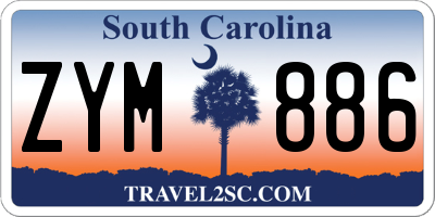 SC license plate ZYM886