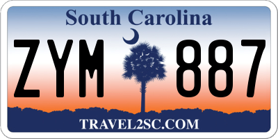 SC license plate ZYM887