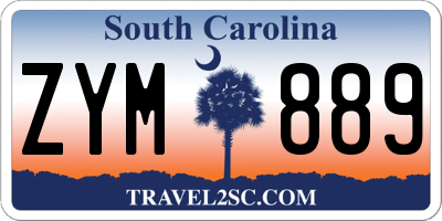 SC license plate ZYM889