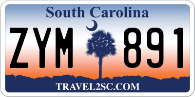 SC license plate ZYM891