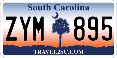 SC license plate ZYM895