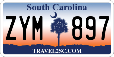 SC license plate ZYM897