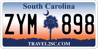 SC license plate ZYM898