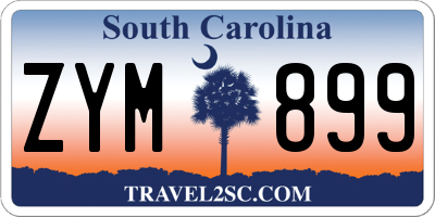 SC license plate ZYM899