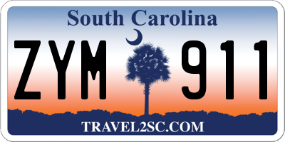 SC license plate ZYM911
