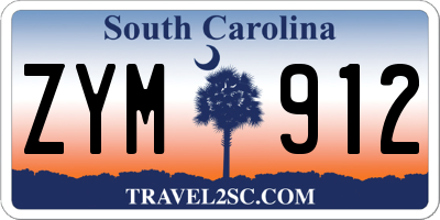 SC license plate ZYM912