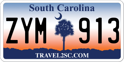 SC license plate ZYM913